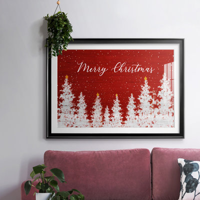 «Merry Christmas», reproduction d'art encadrée