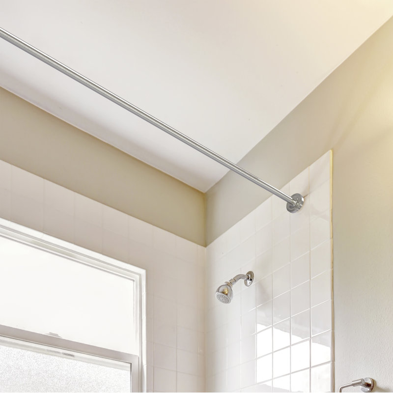 Écusson de rideau de douche Gober, Nickel satiné