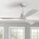 Sofucor Kemp 52" 3-Solid Wood Blade Classic Ceiling Fan with Remote Control and no Lights