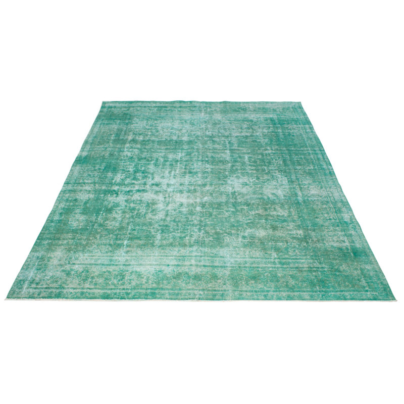 Tapis unique en laine de style années 1990 de 9 pi 5 po x 12 pi 4 po Rauchtown