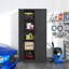 Armoire de rangement en métal 71 po H, armoire verrouillable en acier à outils avec portes et 4 tablettes, grands classeurs pour systèmes de rangement de garage-1956069758