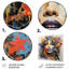 «Colorful Extravagance Collage Portrait» - impression d'art mural en métal fractal-1844826546