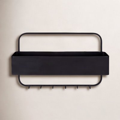 Wall Mail Organizer with Key Hooks