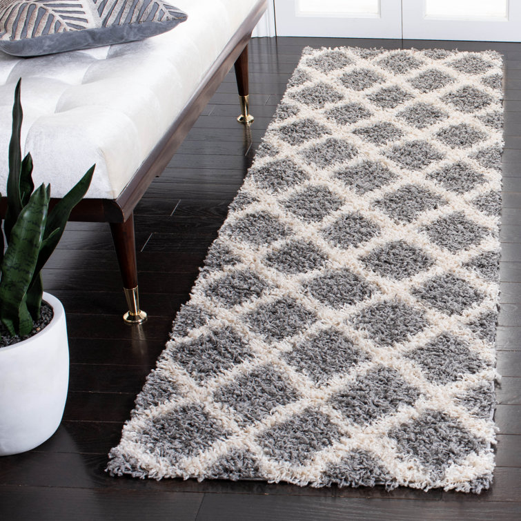 Ines Geometric Gray Area Rug