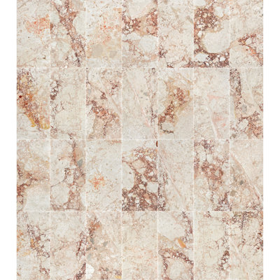 Carreaux de marbre polis en pierre naturelle de 12 po x 24 po pour plancher de mur de salle de bain et de salle à manger, 4 par boîte, motif précieux de couleur précieuse