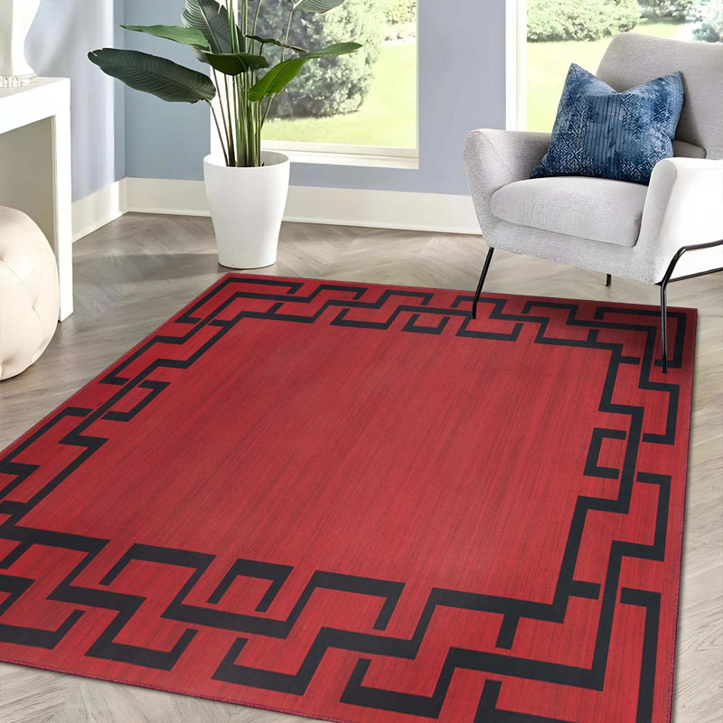 Armilla Abstract Machine Printed Area Rug, Rectangle 40 x 60 cm