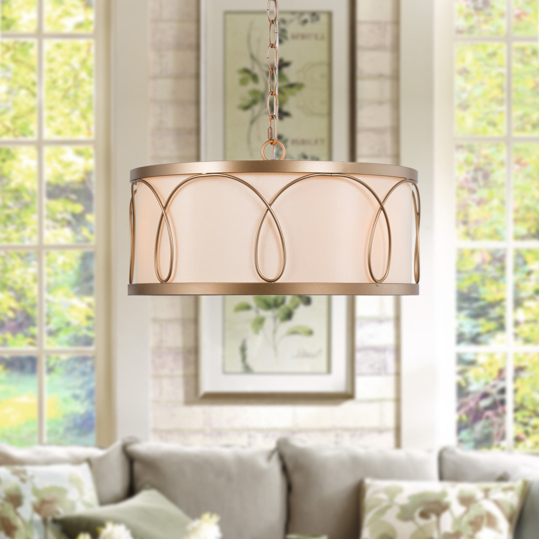Azie 3 - Light Shaded Drum Chandelier Mercer41