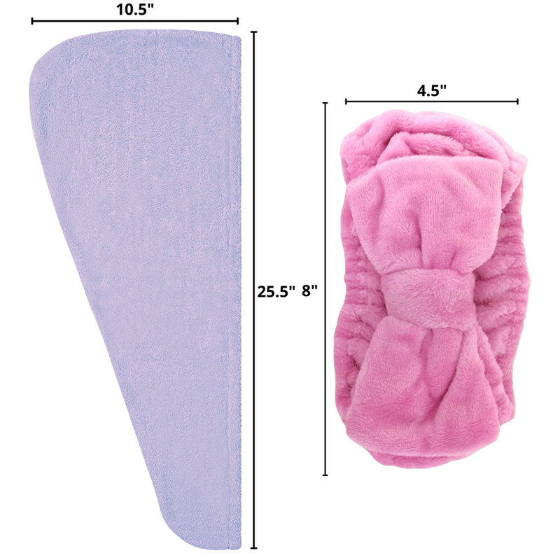 Ensemble 3 serviettes de bain, Mauve / rose