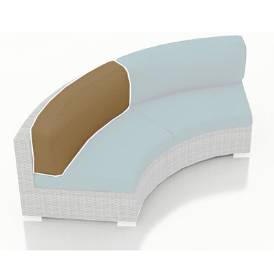 Curved Loveseat Back Cushion - Canvas Flax