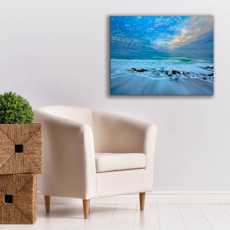«Ocean Surf» par Patrick Zephyr, art mural sur toile, H 26 po x l 34 po x P 1,5 po