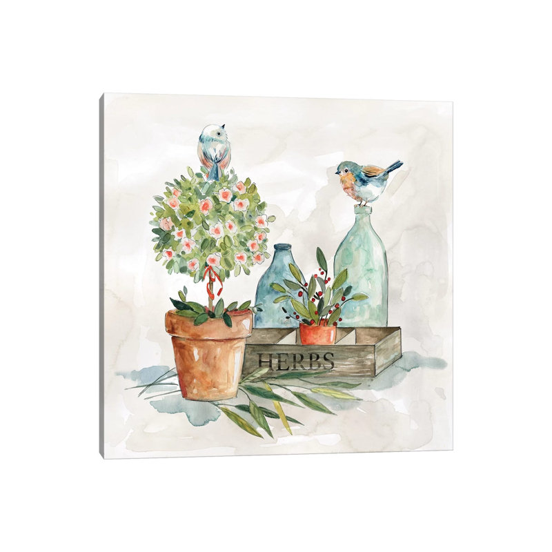 Garden Glimpse II by Carol Robinson - Wrapped Canvas Gallery-Wrapped Canvas Giclée, 30.48 cm H x 30.48 cm W
