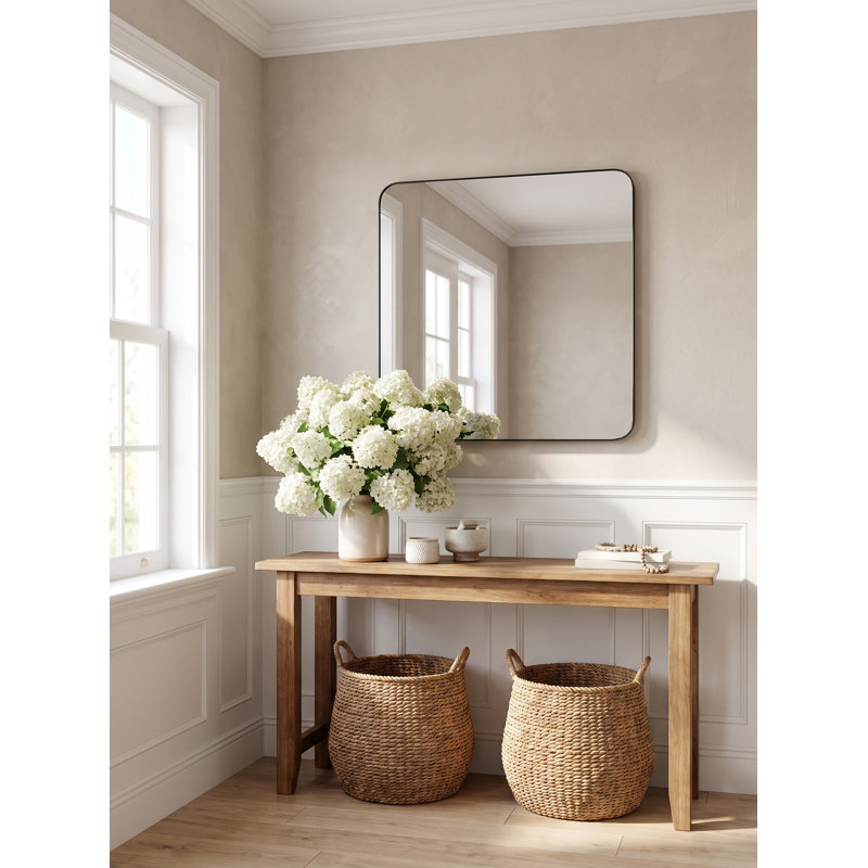Somerset Accent Mirror, Matte Black, 34" x 33.75"
