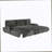 94.5" King Size Pull Out Sofa Bed,3-In-1 Convertible Sleeper Sofa,Multi-Functional Corduroy  Bed,Grey-618539246
