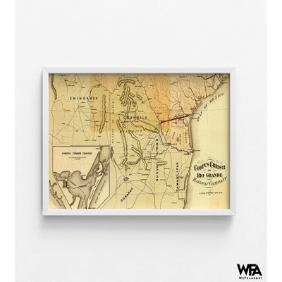 Corpus Christi And Rio Grande Railway Company 1874, Antique Rio Grande Poster, Railway History Print, Old Railroad Company Poster