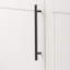 Poignée de collection de poignées de bar - 7-9 / 16 po Poignée d'armoire centre à centre noir mat - Quincaillerie minimaliste et contemporaine pour tiroirs et armoires-37202849-116228588