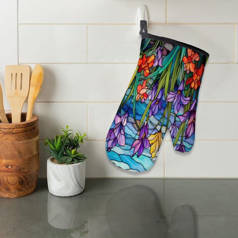 Sergé floral en coton