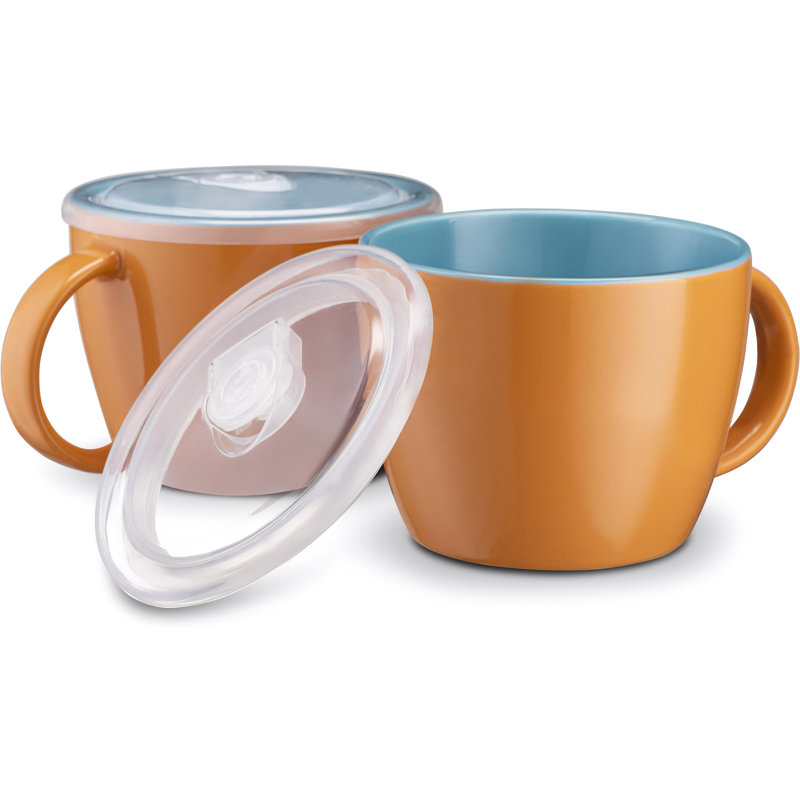  25 oz Bol à soupe, Orange/bleu