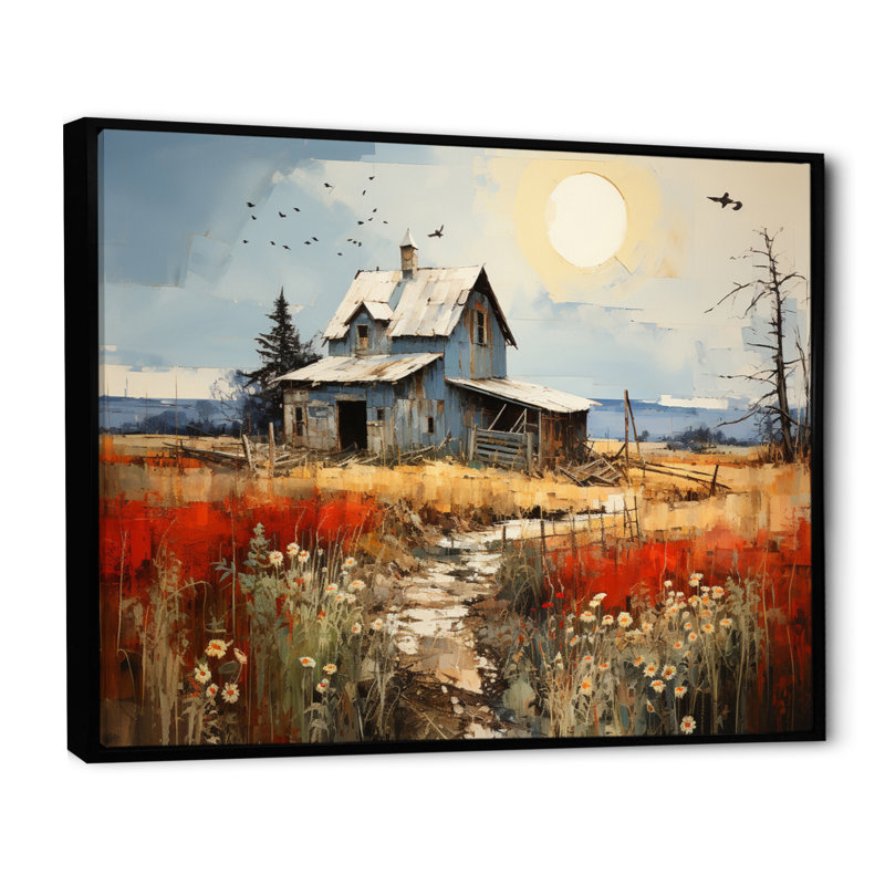 Collage Martella Farmhouse - impression, H 12 po x l 20 po x P 1 po, Cadre flottant noir
