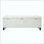 Banc repose-pieds avec rangement, surface bouclée, pieds en bois d'hévéa, capacité de 300 lb-1330924190