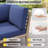 Upgraded 3.5" Deep Seat Outdoor Cushions For Patio Furniture, Waterproof & Fade Resistant Replacement For 4-Seat Patio Sectional Sofa With 5 Pillows-1580878975