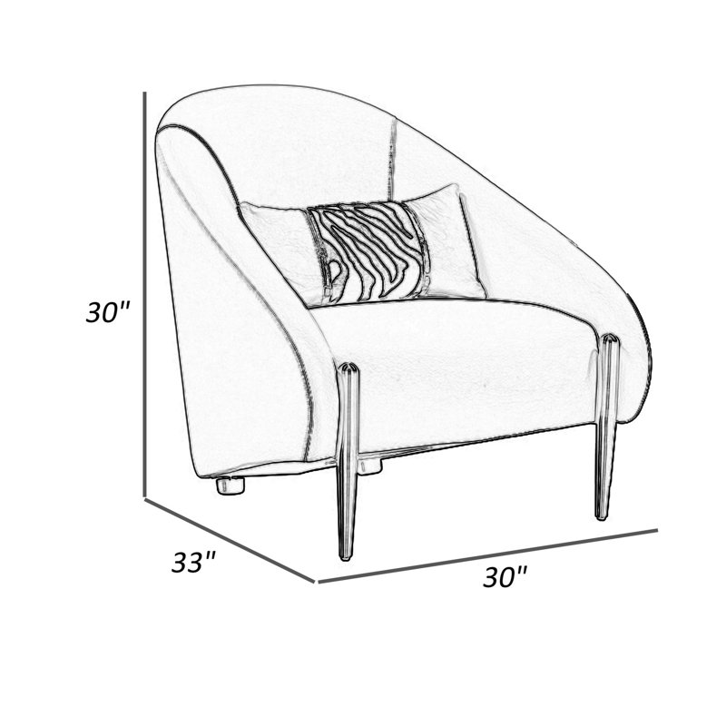 Fauteuil demi-tonneau en cuir Breccia, Similicuir gris