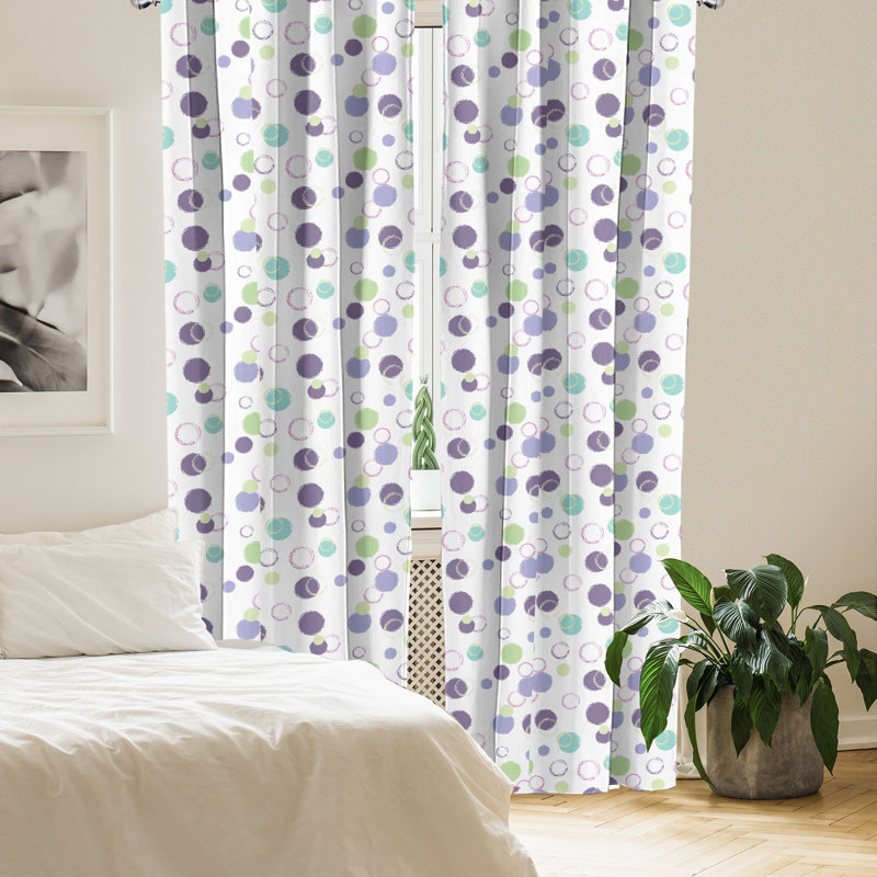Rideaux pastel à 4 panneaux East Urban Home, L 56 po x L 63 po