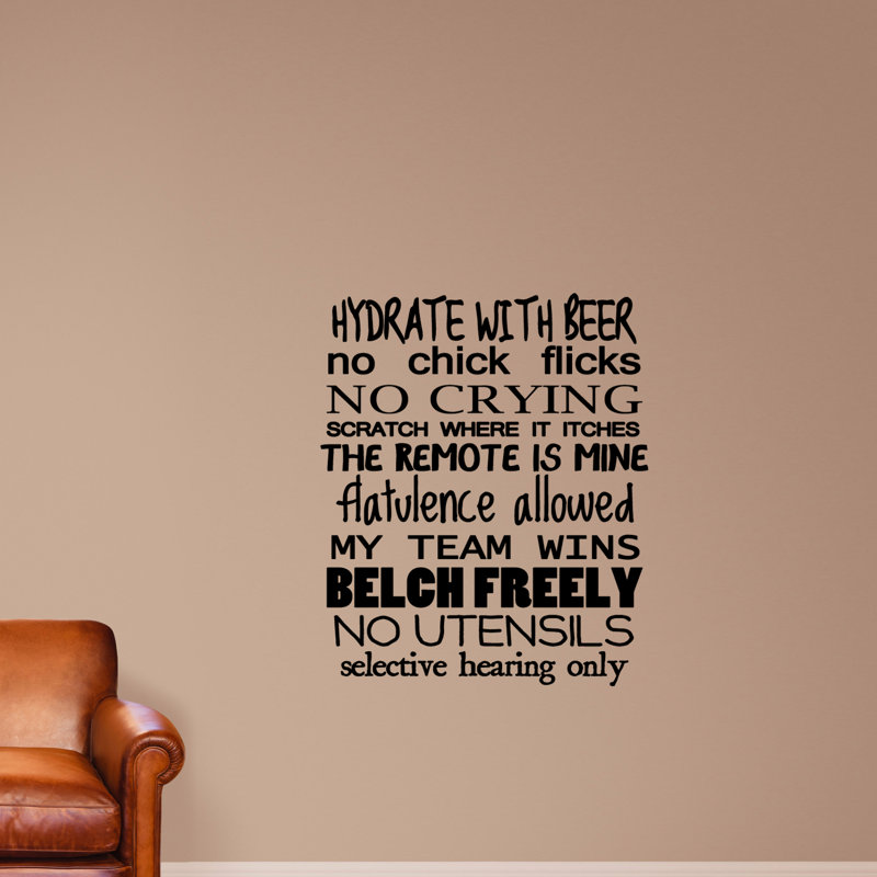 Text & Numbers Non-Wall Damaging, Black