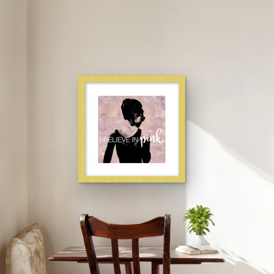 I believe in pink - Framed Matted Print for Home Decor