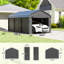 Housse de remplacement latérale imperméable, panneau de remplacement pour abri d'auto (seulement pour abri d'auto)
