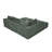 Full Compressed Corduroy Upholstered Sectional With 2 Moveable Ottoman - No Assembly Needed-1483782162