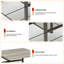 Ensemble de 2 tables de bout carrées industrielles, table de chevet grise à 3 niveaux avec tablettes de rangement en maille respirante et structure en métal robuste, meubles de chevet compacts pour le rangement de la chambre à coucher, du salon et des petits espaces-131531193