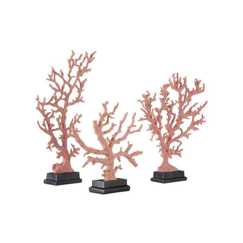 3 Piece Coral Branches Sculpture Set