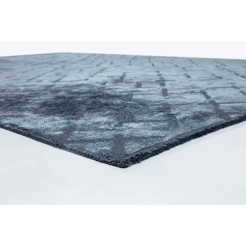 Rapture Abstract Area Rug in Light Blue, Rectangle 6'7" x 9'10"
