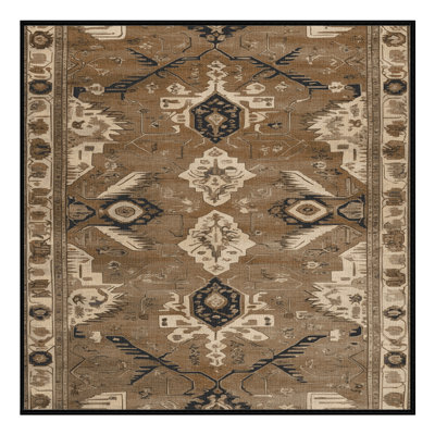 Tapis brun lavable à la machine