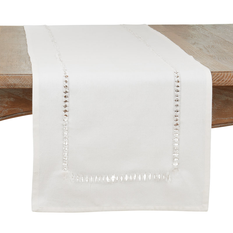 Garbo Rectangular Table Runner, Ivory
