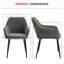 Velvet Upholstered Dining Chairs With Armrests & Diamond Tufting  -931277657