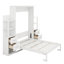 Lit escamotable double Bellock avec tablettes, tiroirs et lumières DEL-1438830078