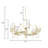 Vendome Marble & Brushed Gold Chandelier