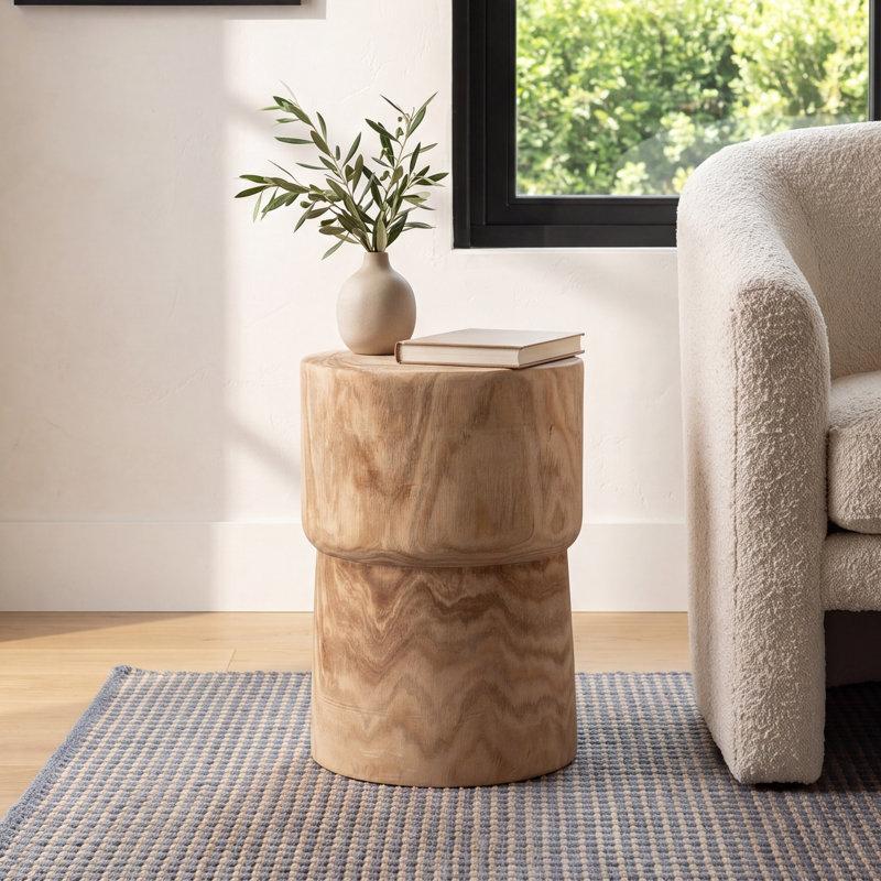 Velia Solid Wood End Table
