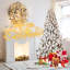 Arbre de Noël artificiel blanc avec support pliable-1953206701