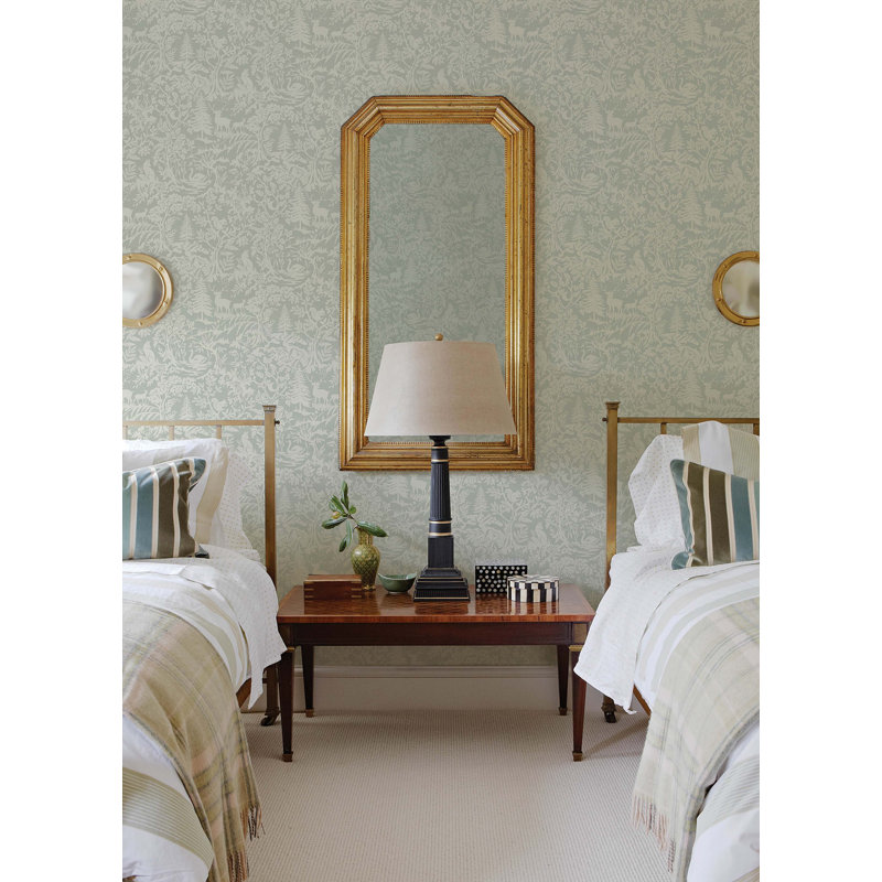 Le papier peint lavable Austin Forest Venture 27 po x 27 pi couvre environ 60 pieds carrés, Vert