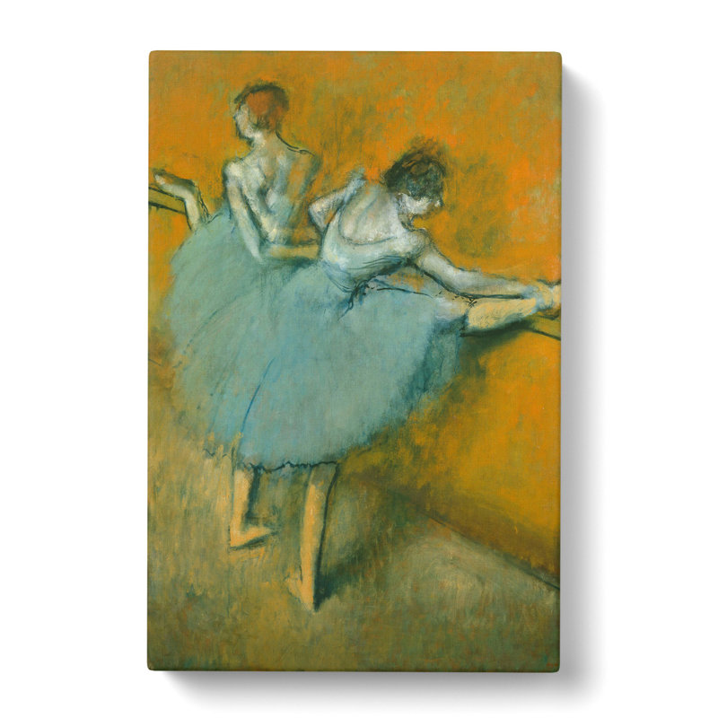 Ballet Ballerina Dancers At The Bar by Edgar Degas - Wrapped Canvas, 76cm H x 50cm W x 3cm D