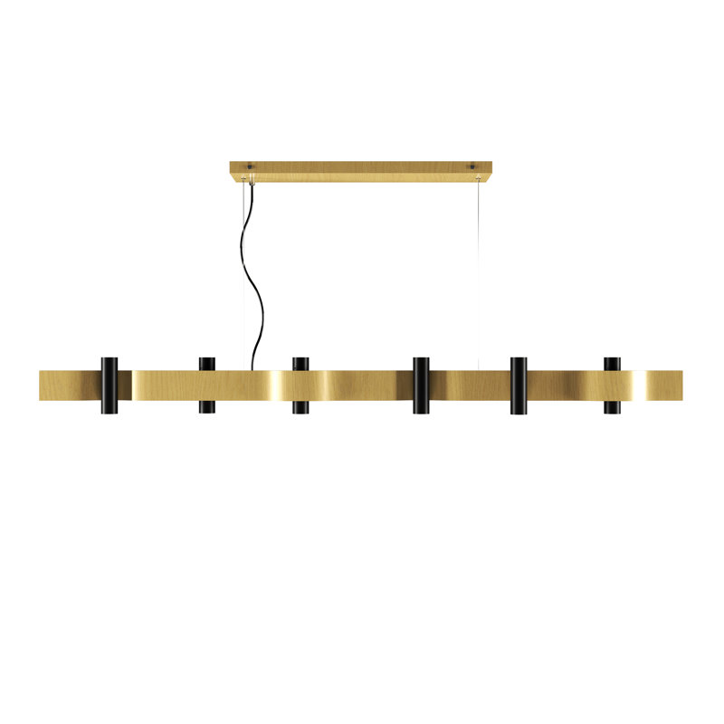 Luminaire suspendu Flow Accord, Or biologique, H 5,31 po x l 47,24 po x P 4,33 po, 12