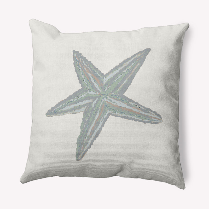 Housse et insert de coussin décoratif étoile de mer Landis, Joli gris, 18 po x 18 po