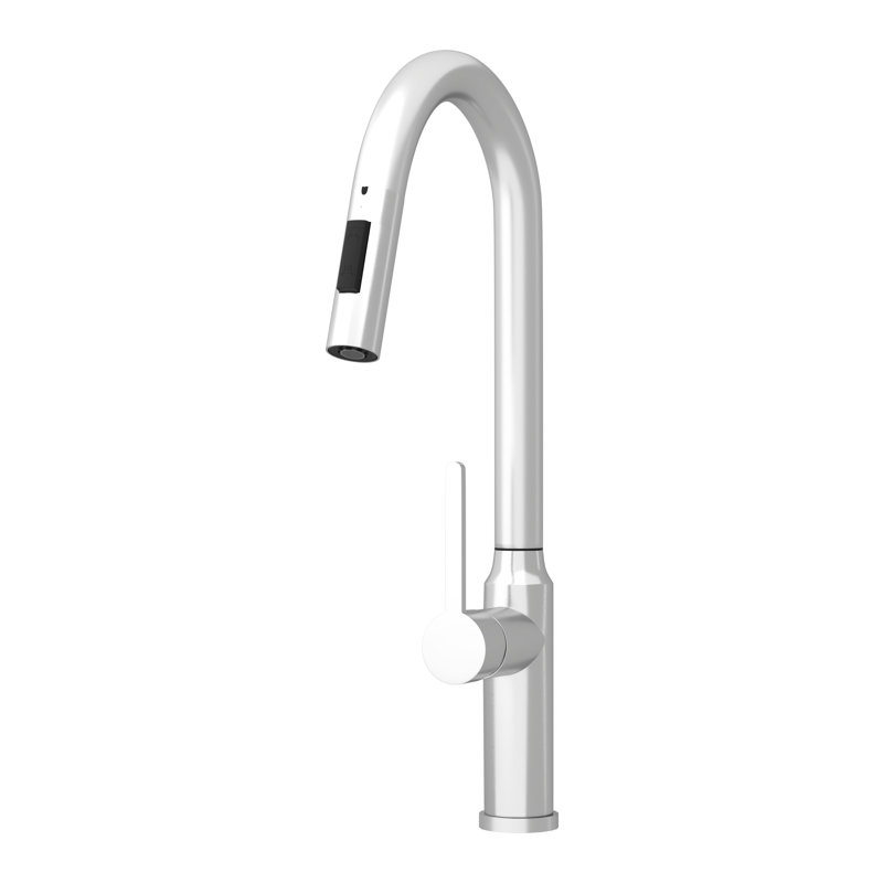 Robinet de cuisine rétractable 18,91 po - Finition nickel brossé, robinet performant pour une utilisation quotidienne
