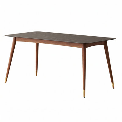 Solid Wood Long Dining Table German Beech Mid Century Modern Style