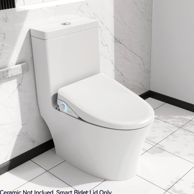 Side Knob Controlled Smart Toilet Bidet Seat - Heated, Automatic Nozzle Wash, Adjustable Water Parameters, Quiet Soft Close, Auto Lid, Hygiene Enhanced Feature Self-Cleaning Nozzle, Properties,