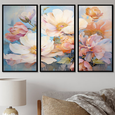 Keefe - Peony Wall Art Decor Set