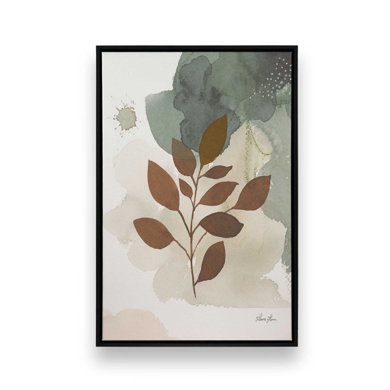 Harmonic Leaves I, reproduction sur toile dans un cadre, H 12,75 po x l 8,75 po, Noir satiné