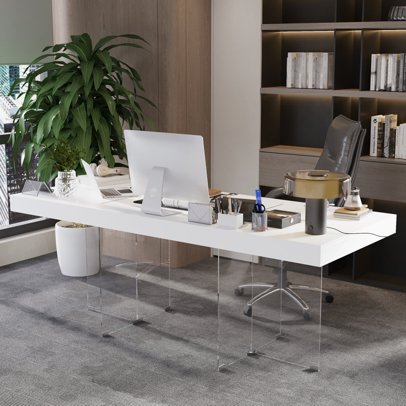 Glass Base Writing Desk